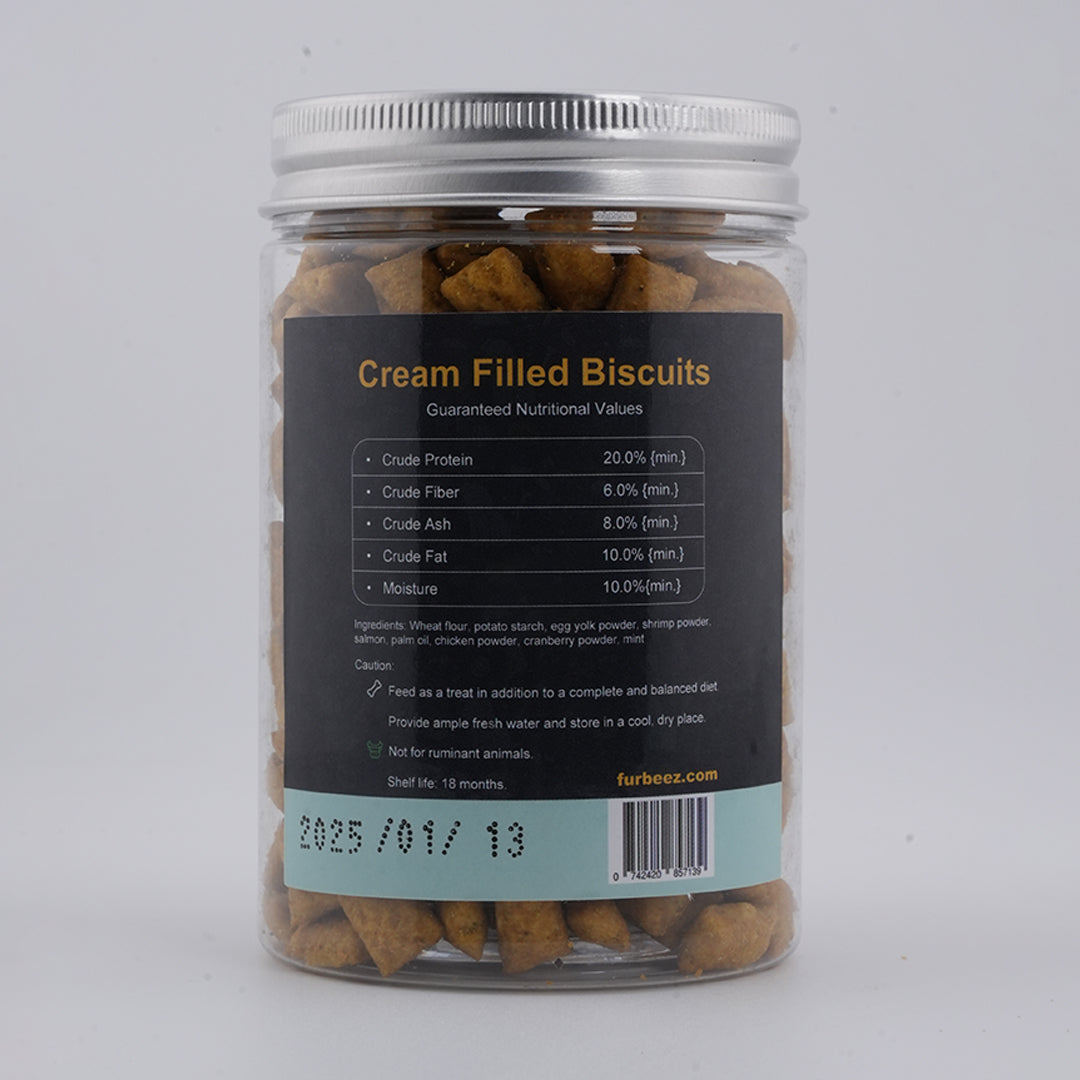 Furbeez Cat Treats : Cream Filled Biscuits Furbeez
