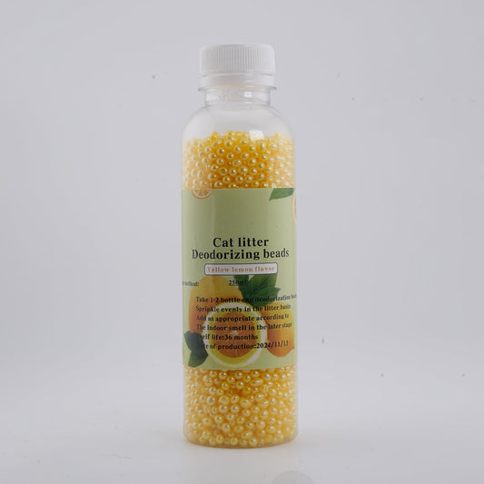 Furbeez Pet Accessories : Cat Litter Deodorizing Beads Yellow Lemon Flavor Furbeez