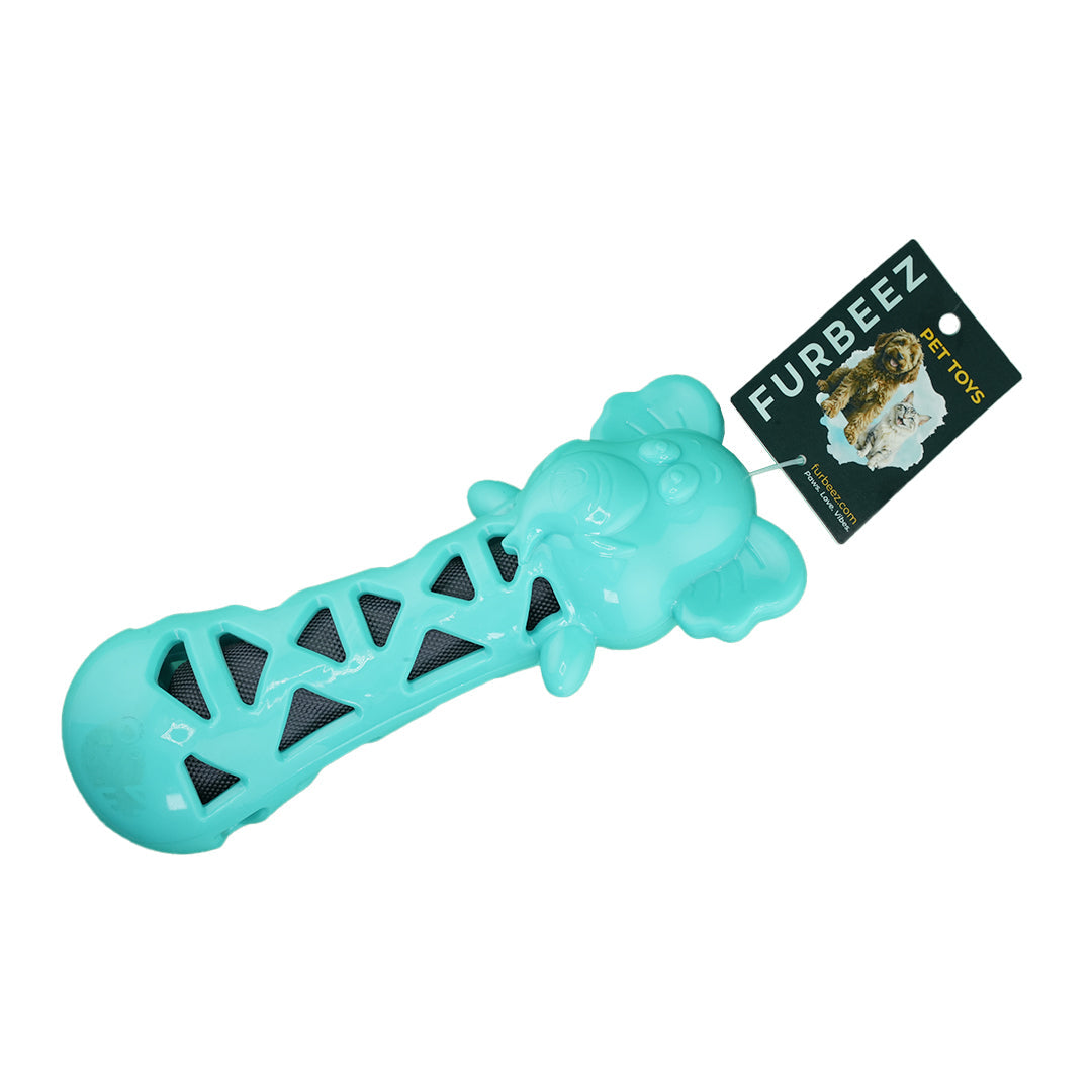 Furbeez Dog Toy : Green Elephant toy Furbeez