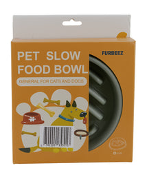 Furbeez Pet Accessories : Pet Slow Food Bowl Green Furbeez