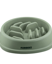 Furbeez Pet Accessories : Pet Slow Food Bowl Green Furbeez