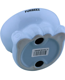 Furbeez Pet Accessories : Ceramic Pet Water/Food Bowl Blue