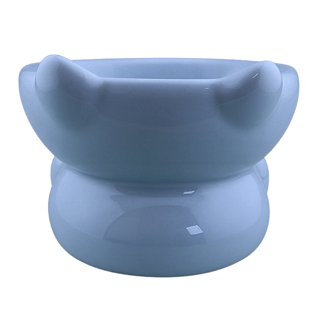Furbeez Pet Accessories : Ceramic Pet Water/Food Bowl Blue