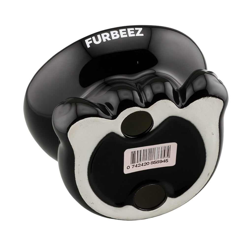 Furbeez Pet Accessories : Ceramic Pet Water/Food Bowl Black
