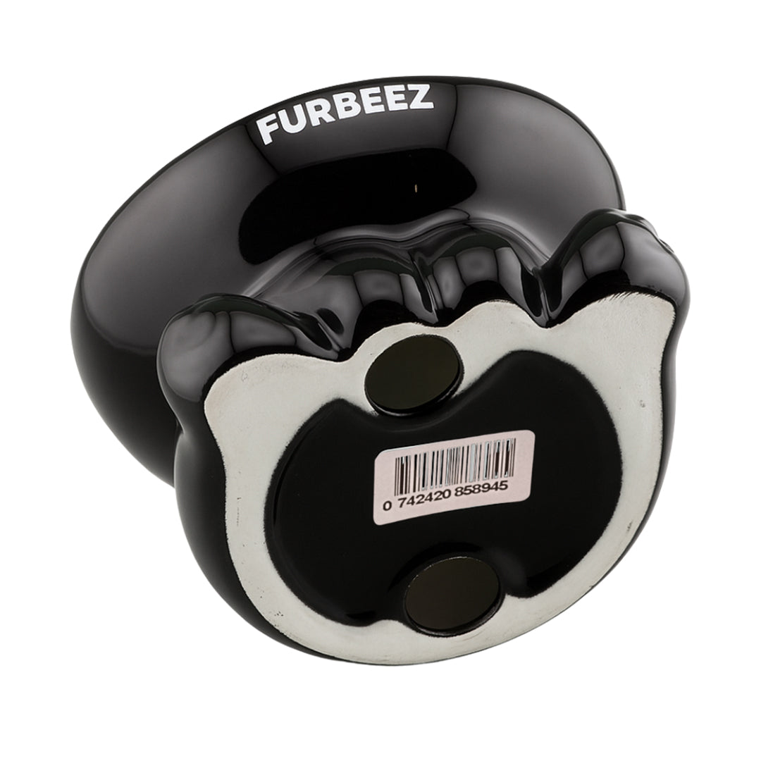 Furbeez Pet Accessories : Ceramic Pet Water/Food Bowl Black