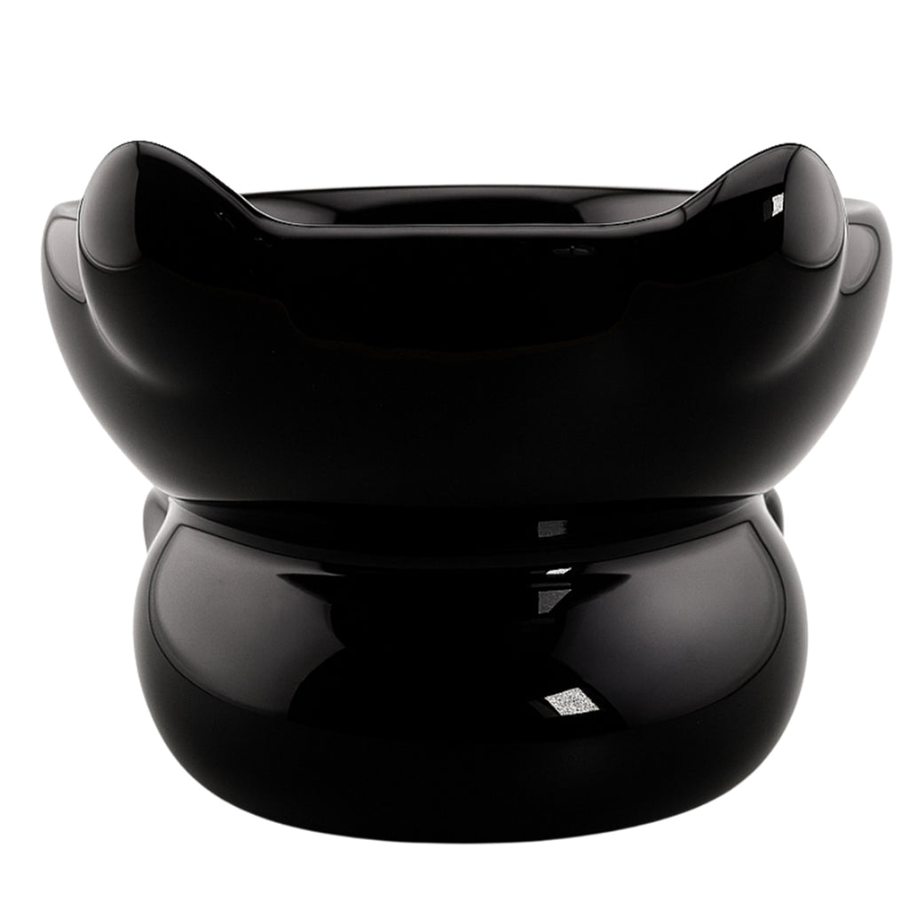 Furbeez Pet Accessories : Ceramic Pet Water/Food Bowl Black