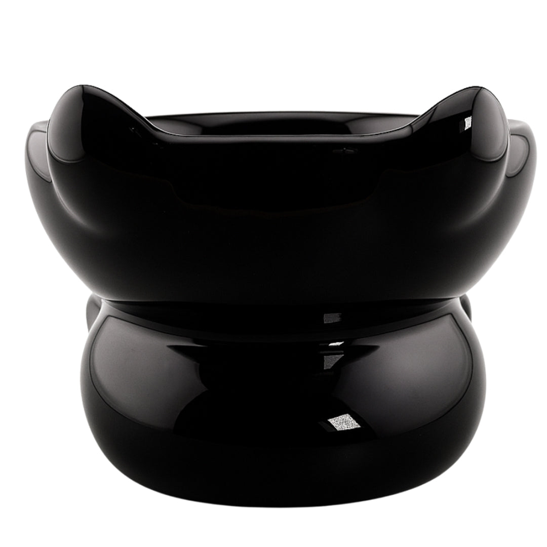 Furbeez Pet Accessories : Ceramic Pet Water/Food Bowl Black
