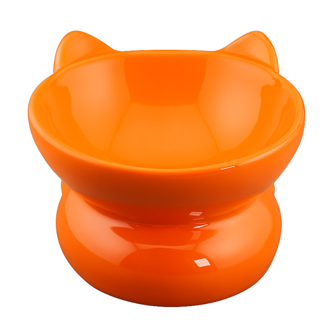 Furbeez Pet Accessories : Ceramic Pet Water/Food Bowl Orange