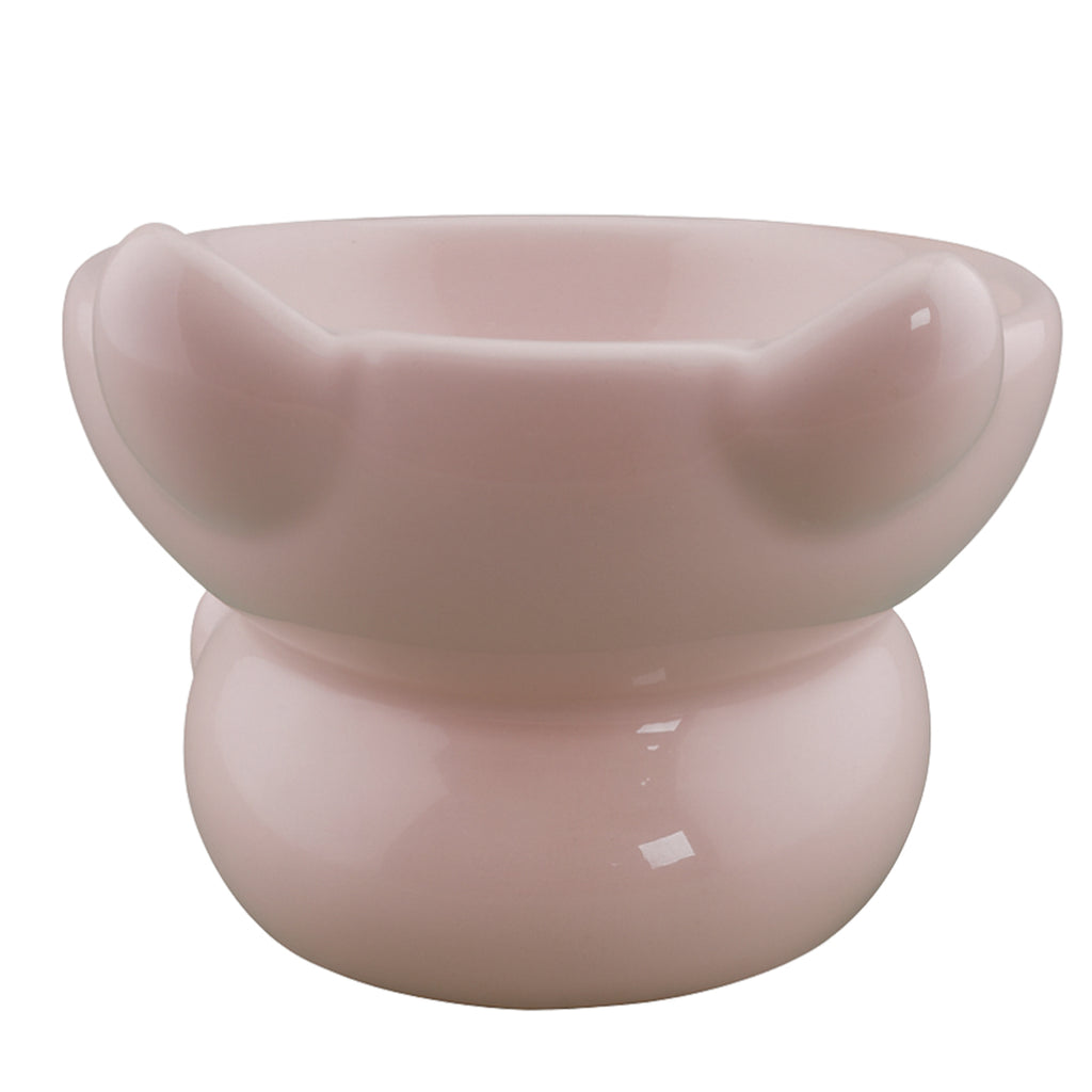 Furbeez Pet Accessories : Ceramic Pet Water/Food Bowl Pink