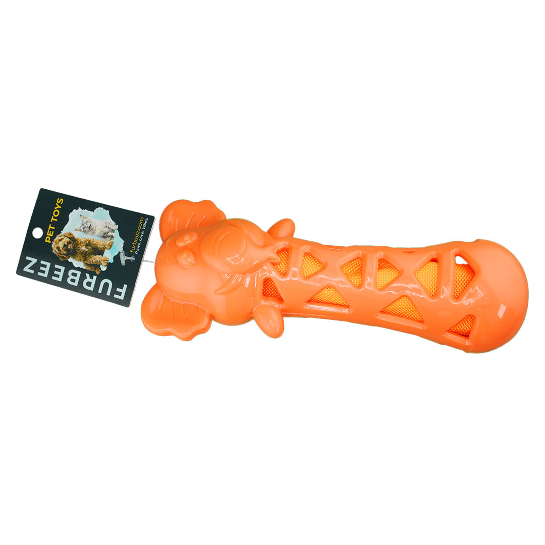 Furbeez Dog Toy : Orange Elephant toy Furbeez