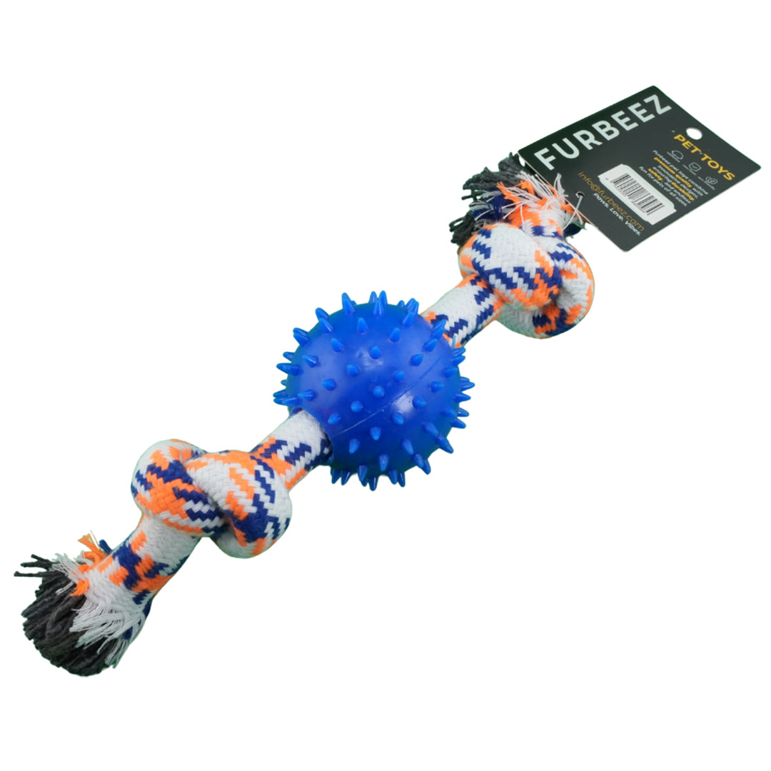 Furbeez Dog Toy : Blue Teeth rope toy