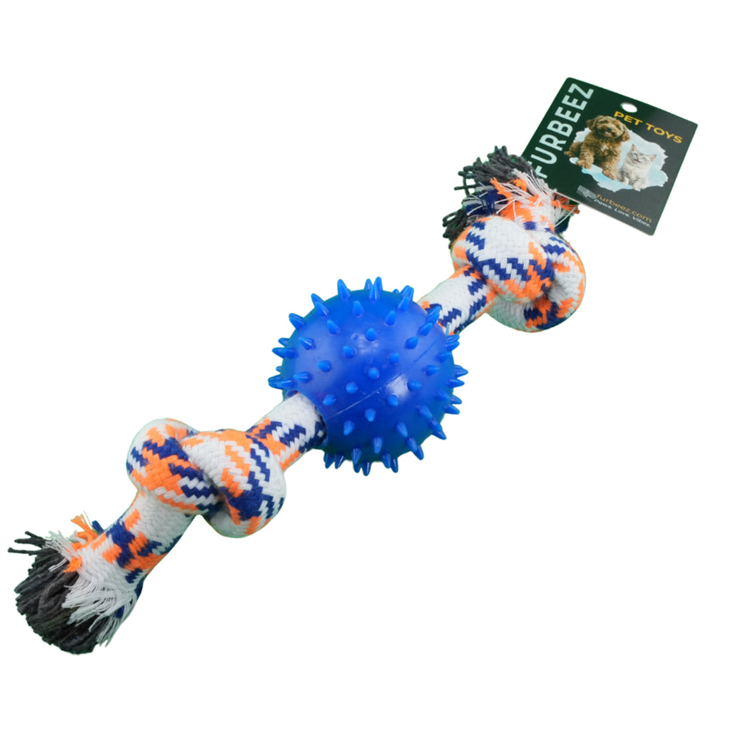 Furbeez Dog Toy : Blue Teeth rope toy