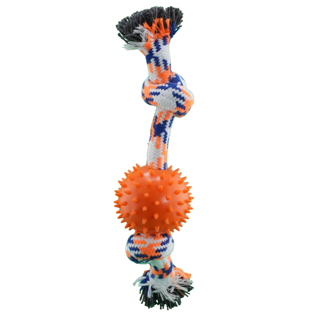 Furbeez Dog Toy : Orange Teeth rope toy