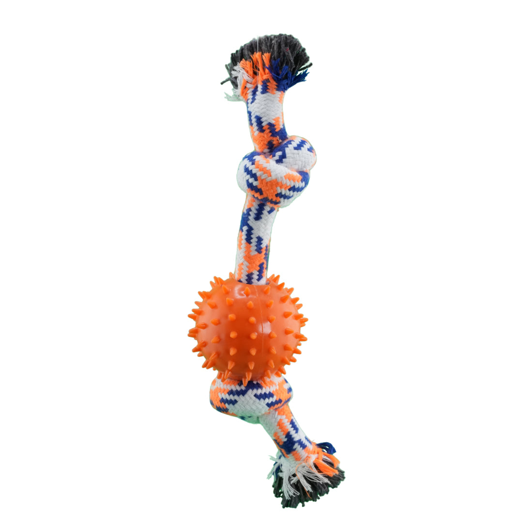Furbeez Dog Toy : Orange Teeth rope toy