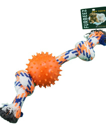 Furbeez Dog Toy : Orange Teeth rope toy