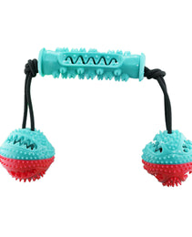 Furbeez Dog Toy : Red/Green two way snuffle tag Furbeez
