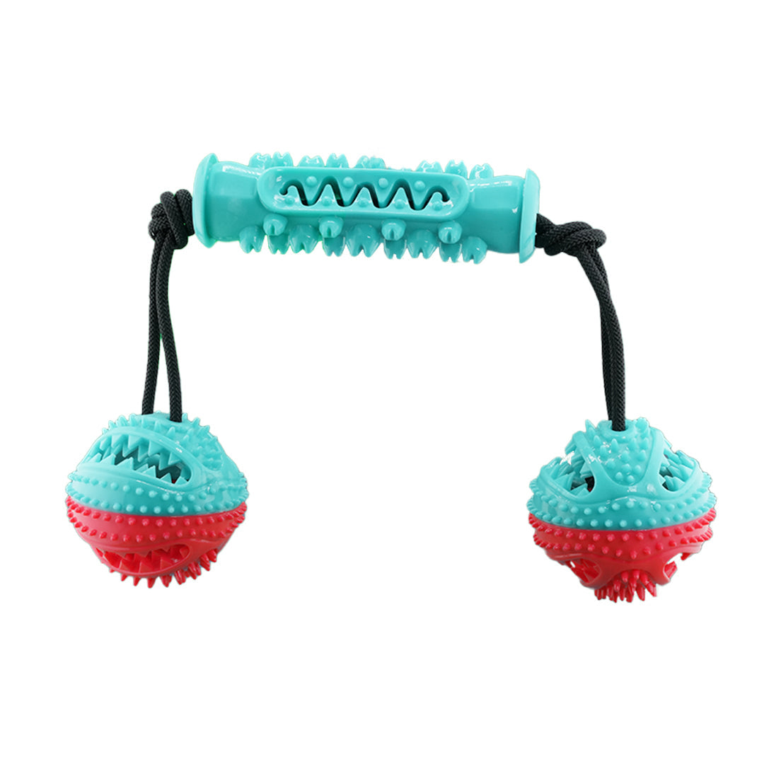 Furbeez Dog Toy : Red/Green two way snuffle tag Furbeez