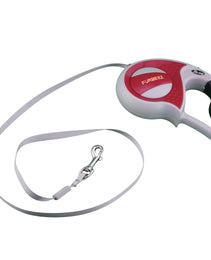 Furbeez Pet Accessories : Retractable leash Gray/Red Medium