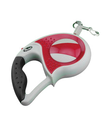 Furbeez Pet Accessories : Retractable leash Gray/Red Medium