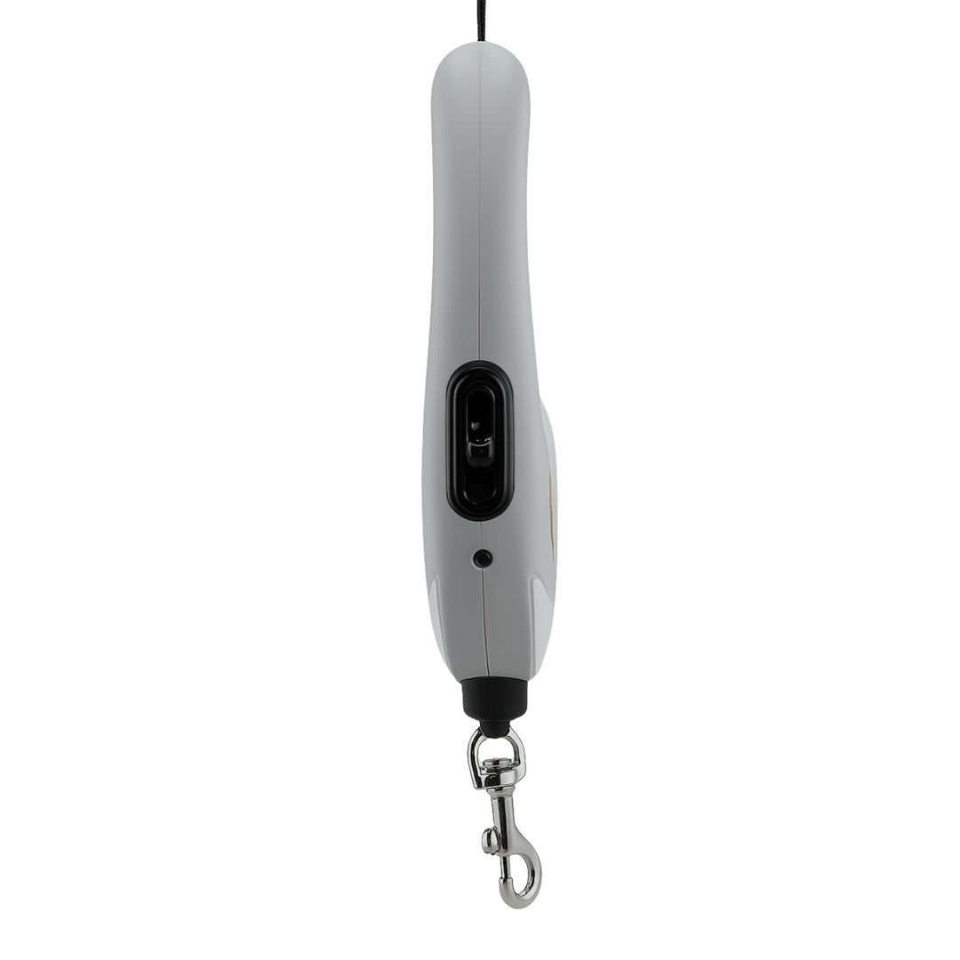 Furbeez Pet Accessories : Retractable leash Gray/White Medium