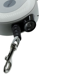 Furbeez Pet Accessories : Retractable leash Gray/White Medium