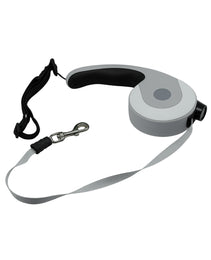 Furbeez Pet Accessories : Retractable leash Gray/White Medium