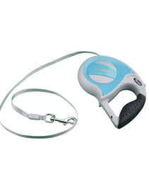 Furbeez Pet Accessories : Retractable leash White/Black medium