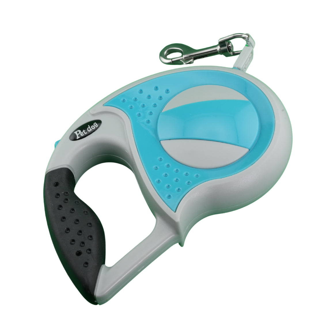 Furbeez Pet Accessories : Retractable leash White/Black medium