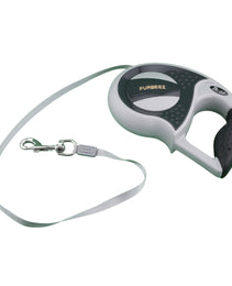 Furbeez Pet Accessories : Retractable leash Gray/Black Large