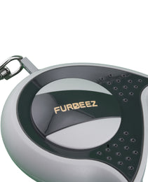 Furbeez Pet Accessories : Retractable leash Gray/Black Large