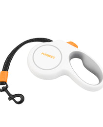 Furbeez Pet Accessories : Retractable leash White/Gray Small