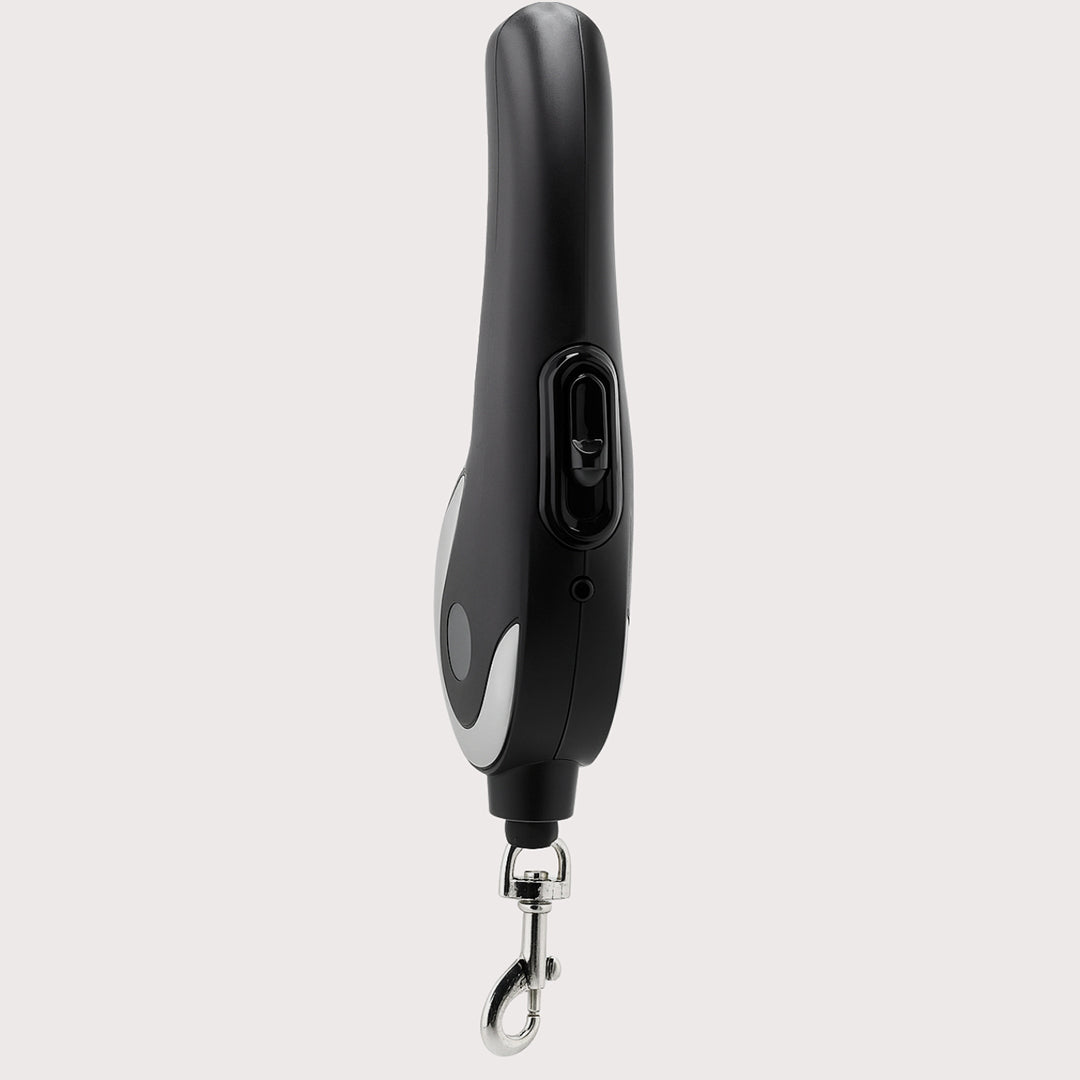 Furbeez Pet Accessories : Retractable leash Black/Gray medium