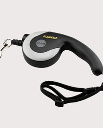 Furbeez Pet Accessories : Retractable leash Black/Gray medium