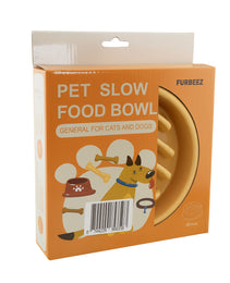 Furbeez Pet Accessories : Pet Slow Food Bowl Yellow