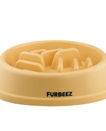 Furbeez Pet Accessories : Pet Slow Food Bowl Yellow