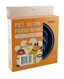 Furbeez Pet Accessories : Pet Slow Food Bowl Blue