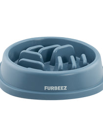 Furbeez Pet Accessories : Pet Slow Food Bowl Blue