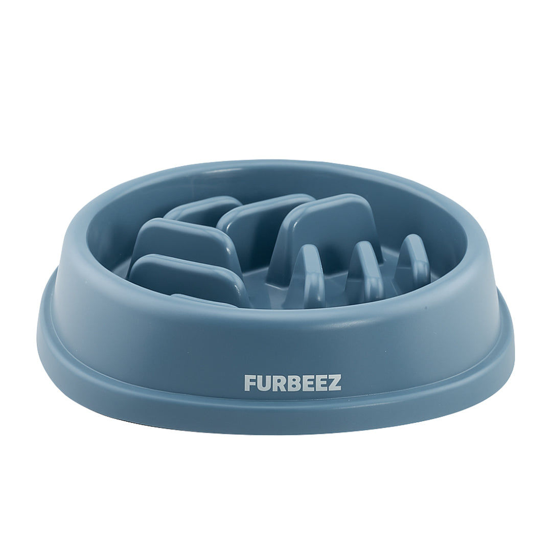 Furbeez Pet Accessories : Pet Slow Food Bowl Blue