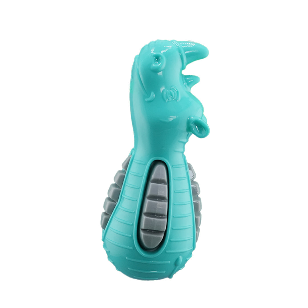 Furbeez Dog Toy : Green/Gray Rhino Furbeez