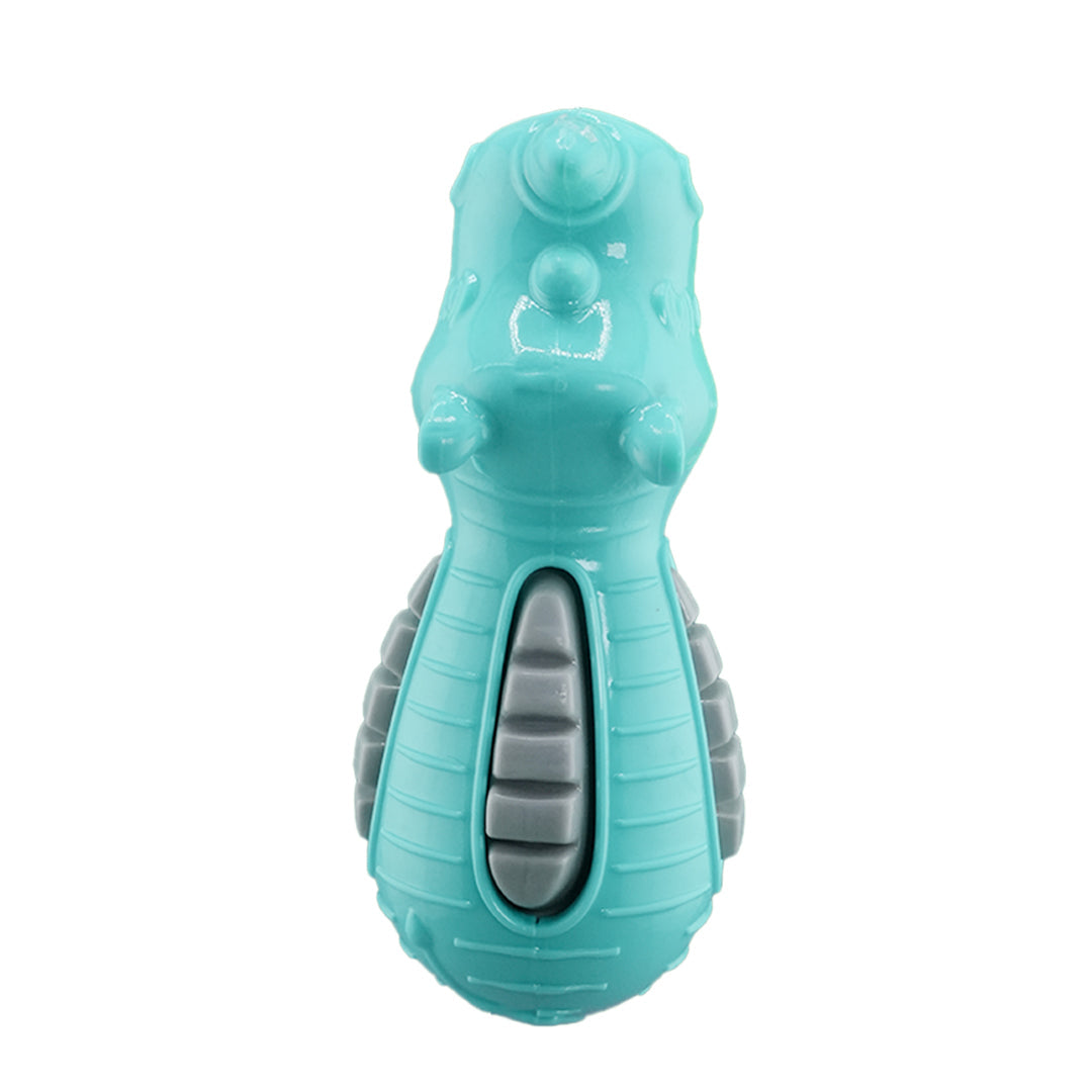 Furbeez Dog Toy : Green/Gray Rhino Furbeez