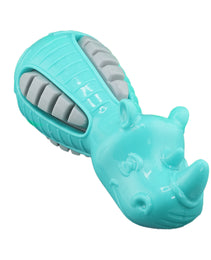 Furbeez Dog Toy : Green/Gray Rhino Furbeez