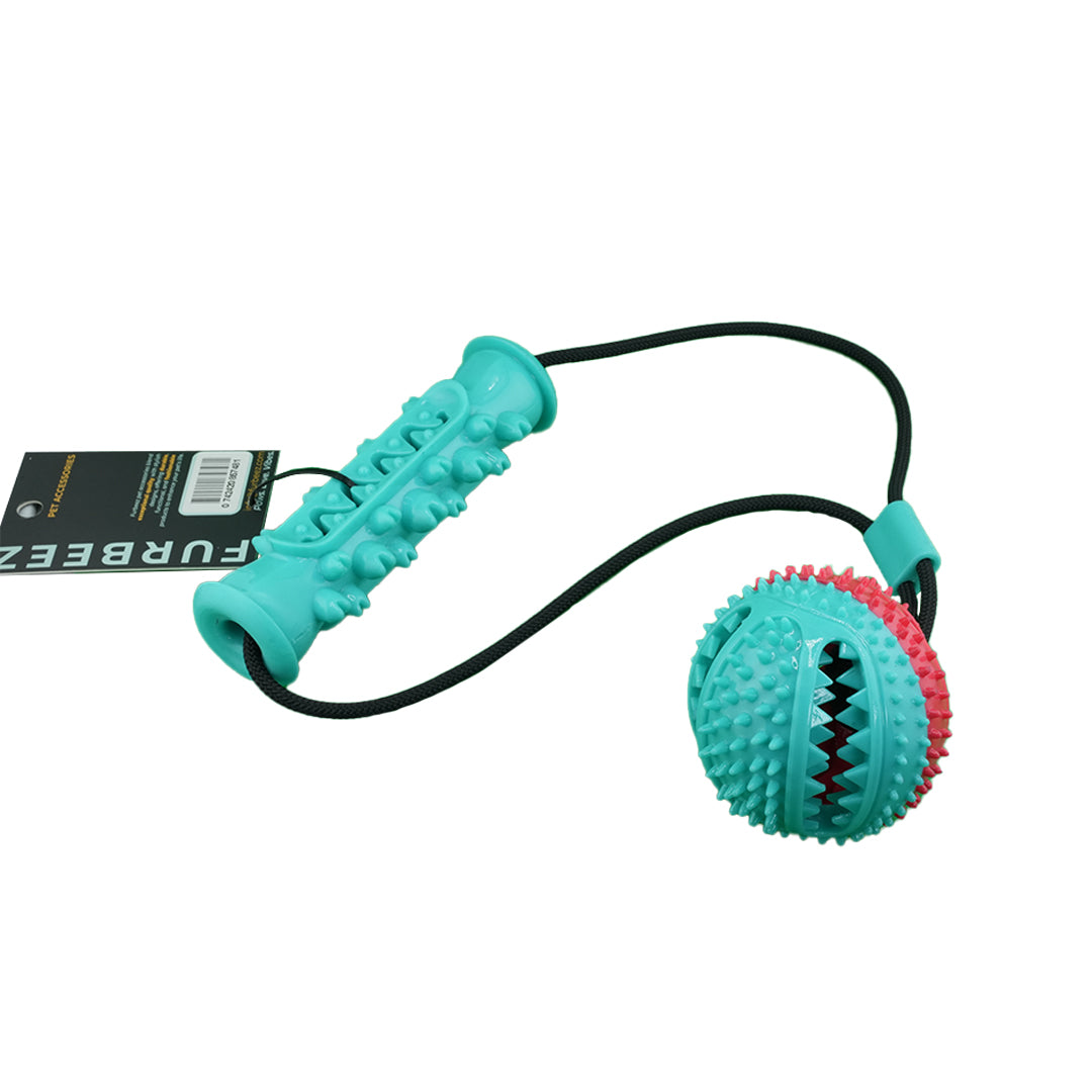 Furbeez Pet Accessories: Tug Of War Ball with Rope Furbeez