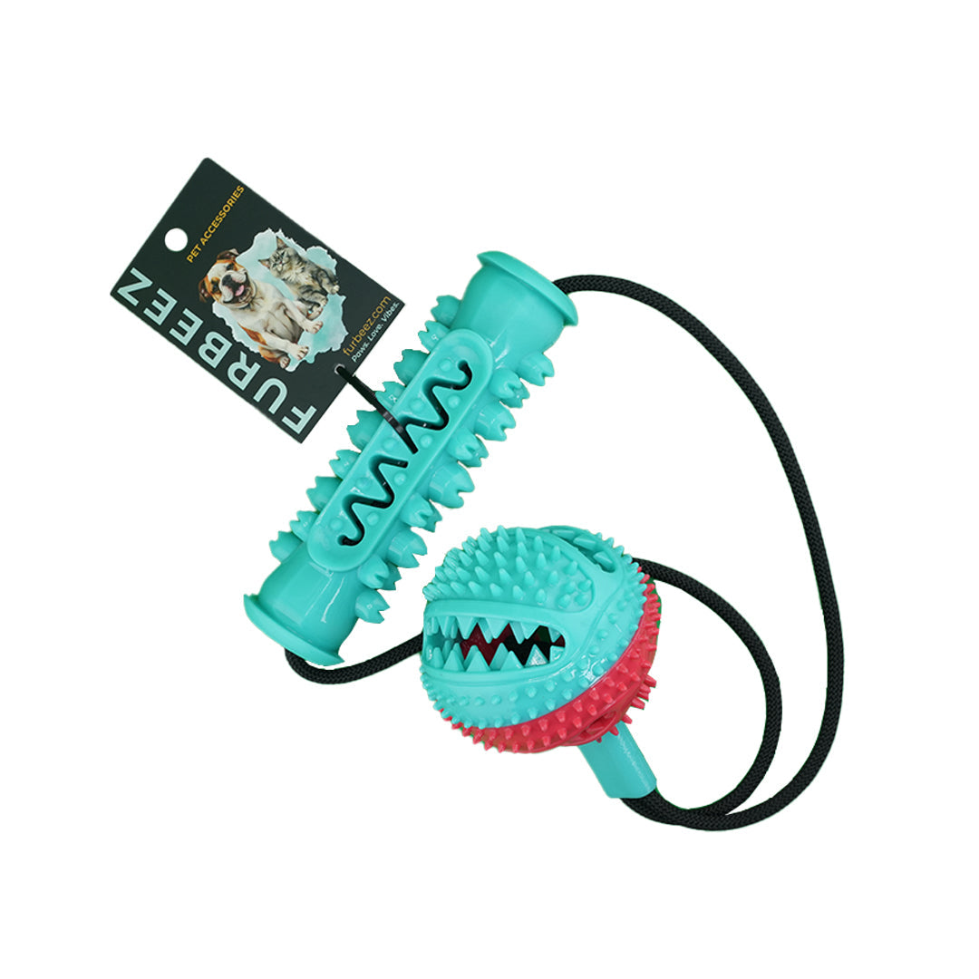 Furbeez Pet Accessories: Tug Of War Ball with Rope Furbeez