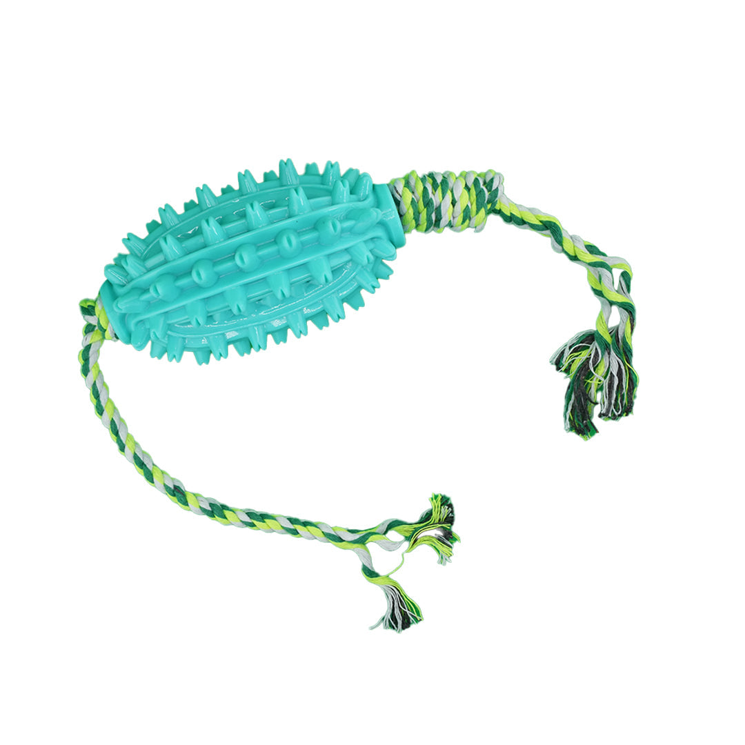 Furbeez Dog Toy : Green Cactus with rope Furbeez