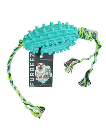 Furbeez Dog Toy : Green Cactus with rope Furbeez