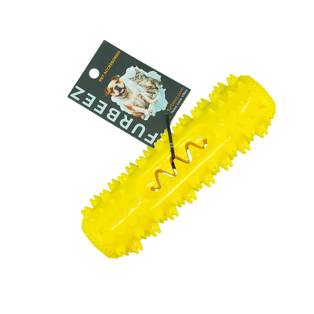 Furbeez Pet Toy : Dog Molar Stick Chew Toy Yellow Furbeez