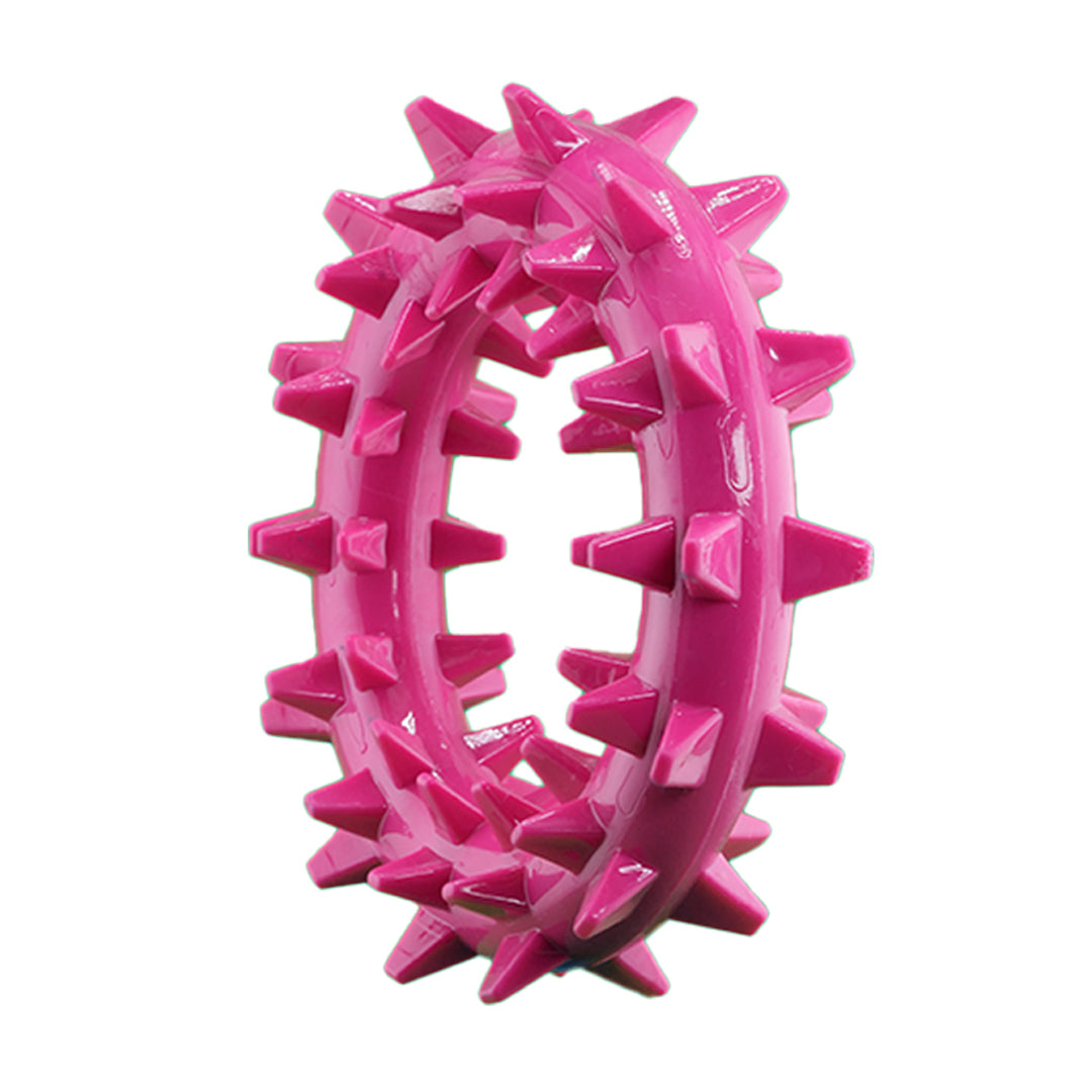 Furbeez Dog Toy : Pink Teeth cleaning ring Furbeez
