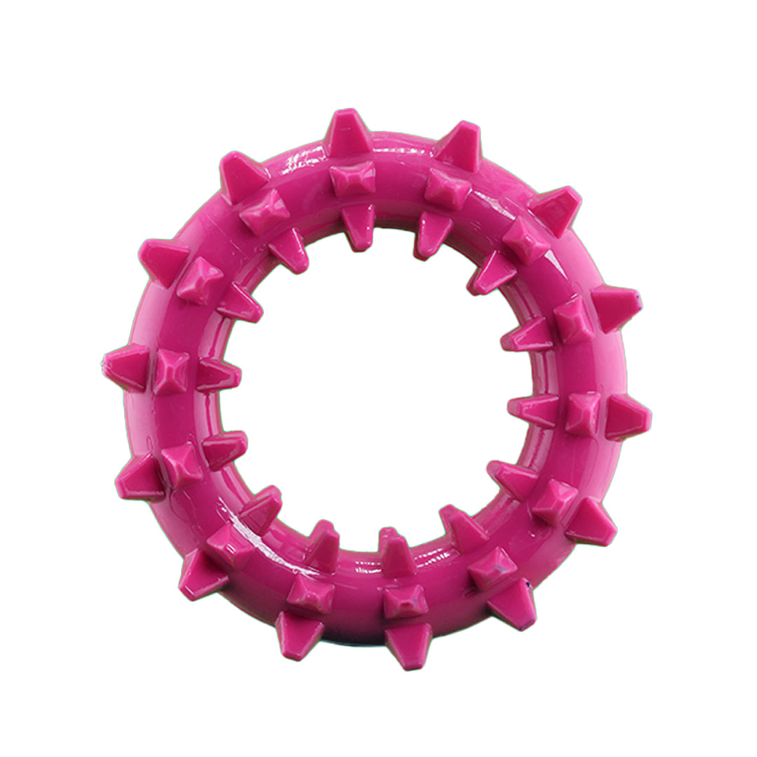 Furbeez Dog Toy : Pink Teeth cleaning ring Furbeez