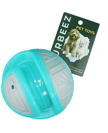 Furbeez Dog Toy : Green/Gray Ball Medium Furbeez