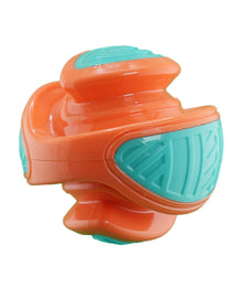 Furbeez Dog Toy : Orange/Gray Ball Medium Furbeez